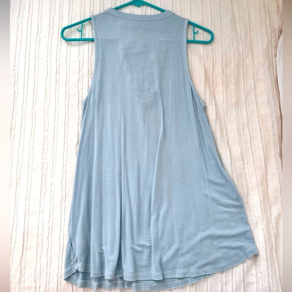 American Eagle Light Blue Lace Up Tank Sz. S - Picture 2 of 4